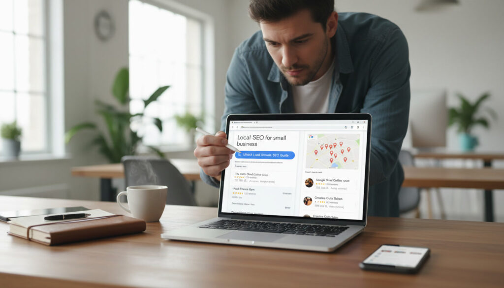 local SEO for small business search results example