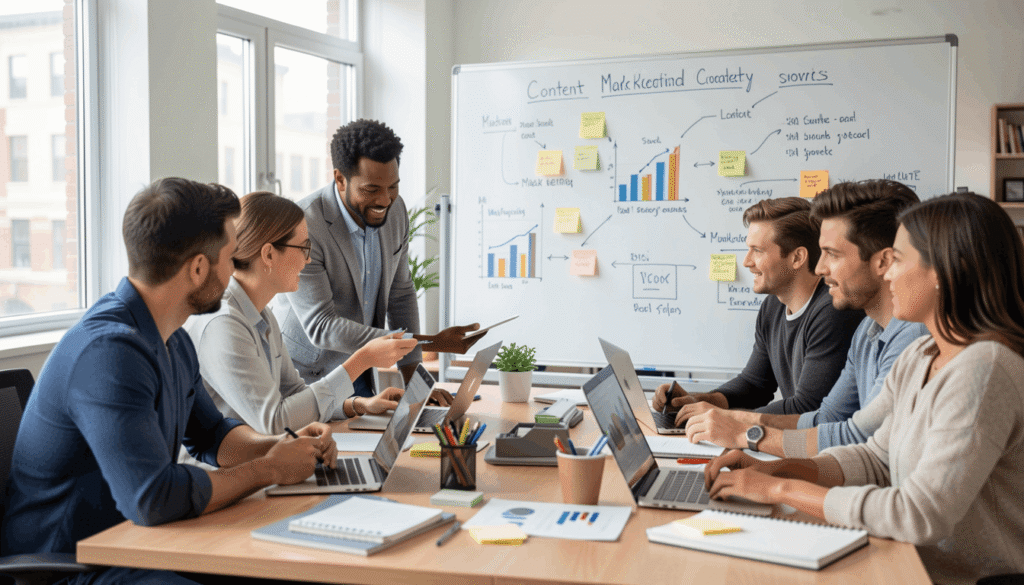 Small business content marketing strategy planning session