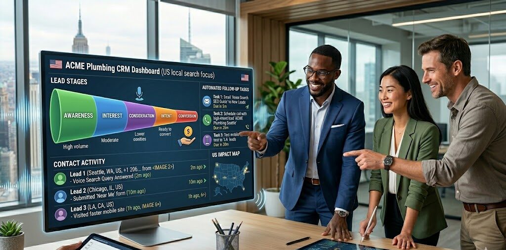 HubSpot CRM dashboard showing lead tracking and sales pipeline