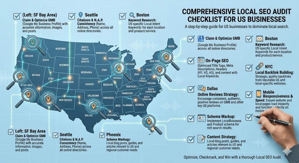 Comprehensive local SEO audit checklist for US businesse