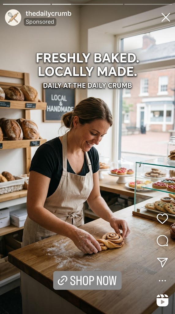 Instagram Reels ad example for small business marketing